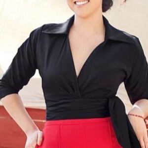 Pinup Couture Black Blouse